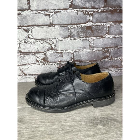 Mephisto Goodyear Welt Black Leather Oxfords Cap Toe Shoes Men’s Sz 8M US/41EU - Picture 1 of 16